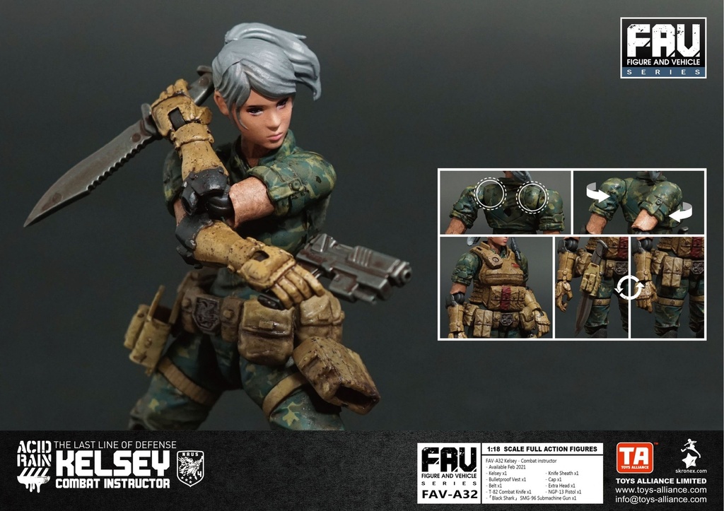 ACID RAIN 1/18 SCALE FAV-A32 KELSEY - COMBAT INSTRUCTOR