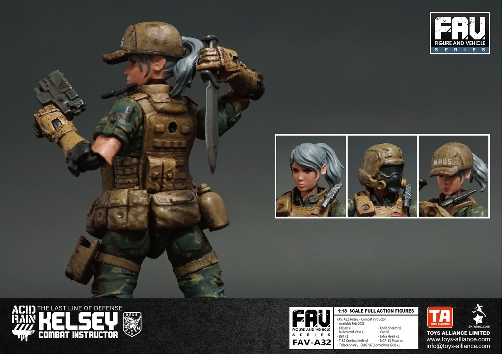 ACID RAIN 1/18 SCALE FAV-A32 KELSEY - COMBAT INSTRUCTOR