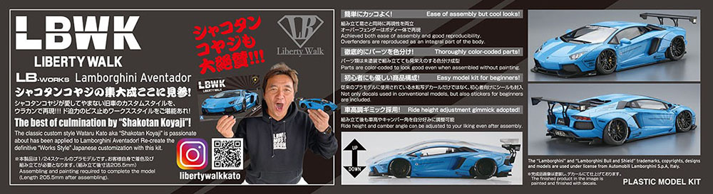 1/24 LB-WORKS Lamborghini Aventador Ver.1