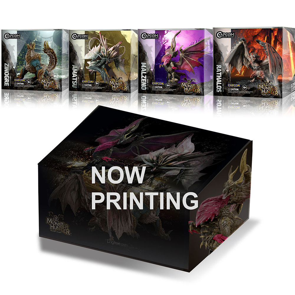 CAPCOM FIGURE BUILDER CUBE MONSTER HUNTER 4pces Box (Rathalos/Zinogre/ Malzeno/Amatsu)