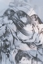 STEINS;GATE Laboratory Member Ink Painting Style White Background Monochrome T-shirt (L Size)