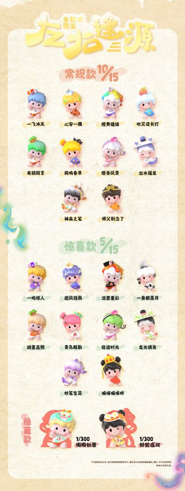 FT.FIRE ZOZO & YOYO-LUCKY DOUBLE TREASURE SERIES MINI TRADING FIGURE