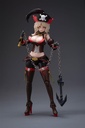 BORDER MODEL BA003 PIRATES QUEEN ANNE 1/12 SCALE PLASTIC MODEL KIT