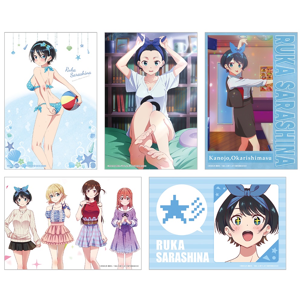 Rent-A-Girlfriend Swimsuit and Girlfriend Illustration Cards (Set of 5) Ruka Sarashina B