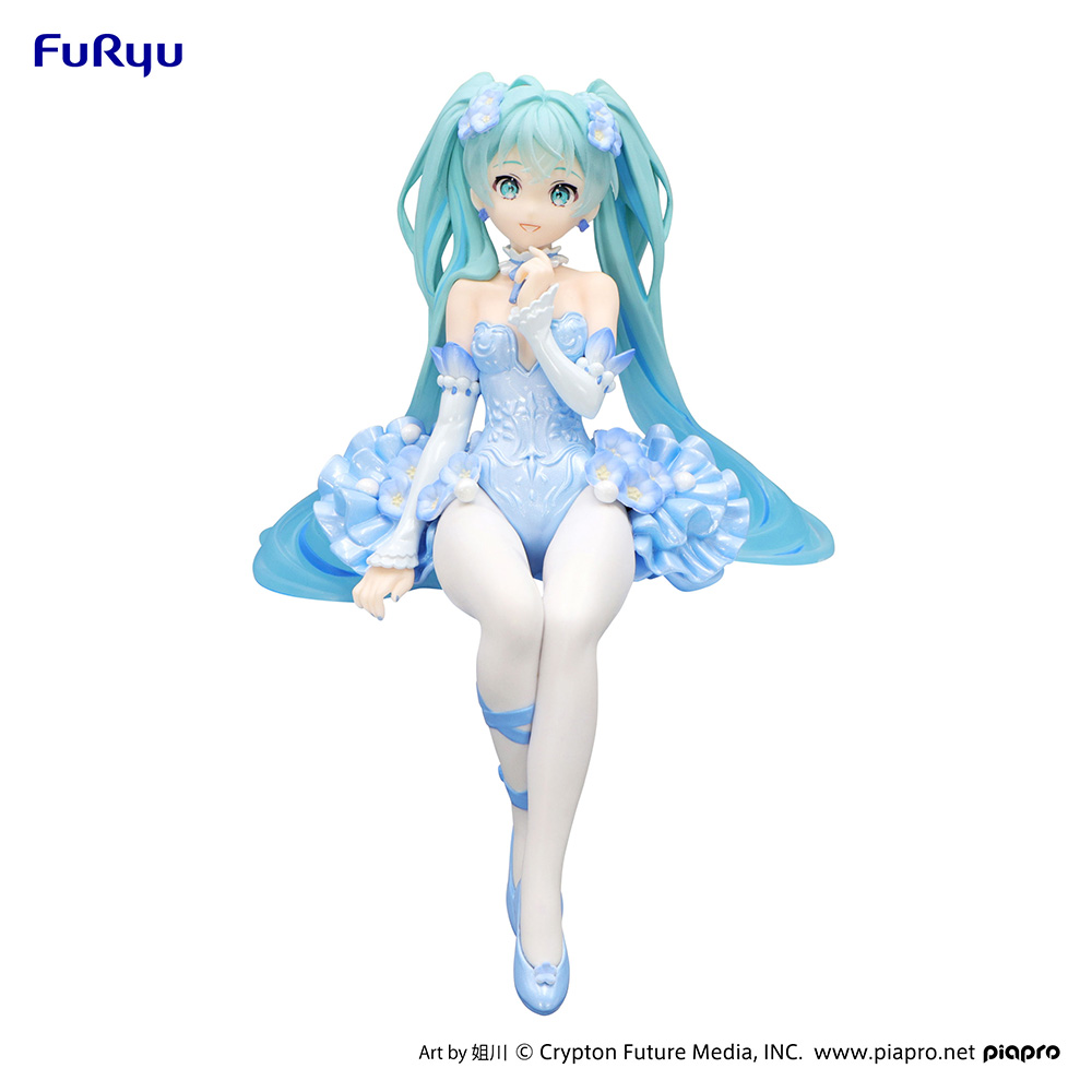 Hatsune Miku Noodle Stopper Figure -Flower Fairy Nemophila Pail Blue Color ver.-