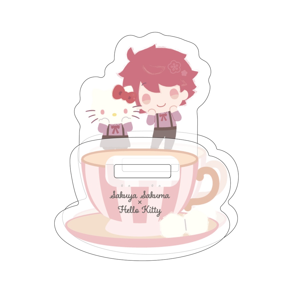 Yurayura Acrylic Stand "A3!" x Sanrio Characters 01 Sakuma Sakuya x Hello Kitty (Mini Character Illustration)
