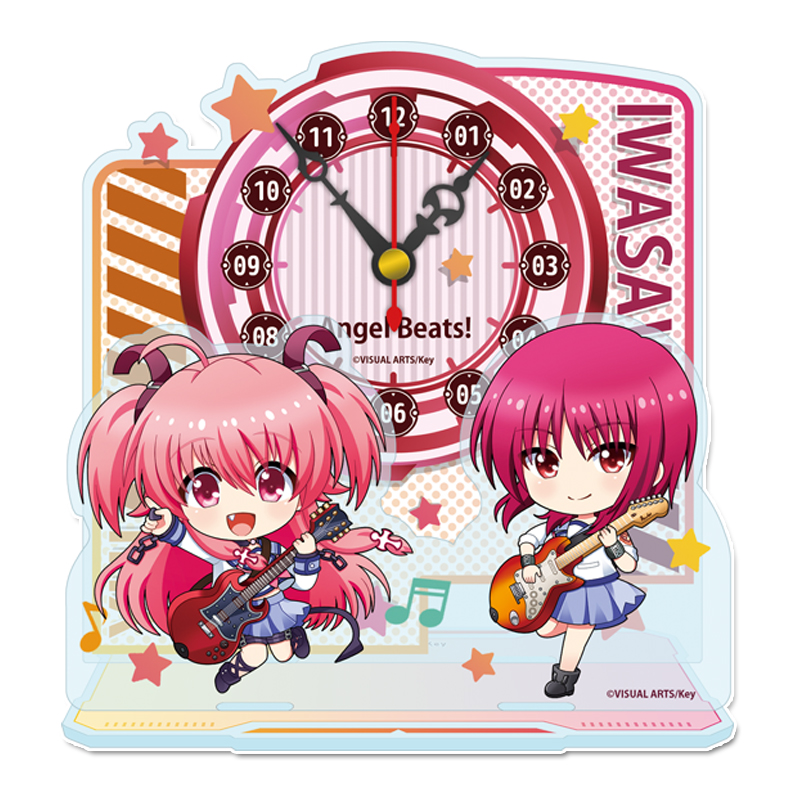 Angel Beats! Puchichoko Mini Acrylic Clock Yui & Iwasawa