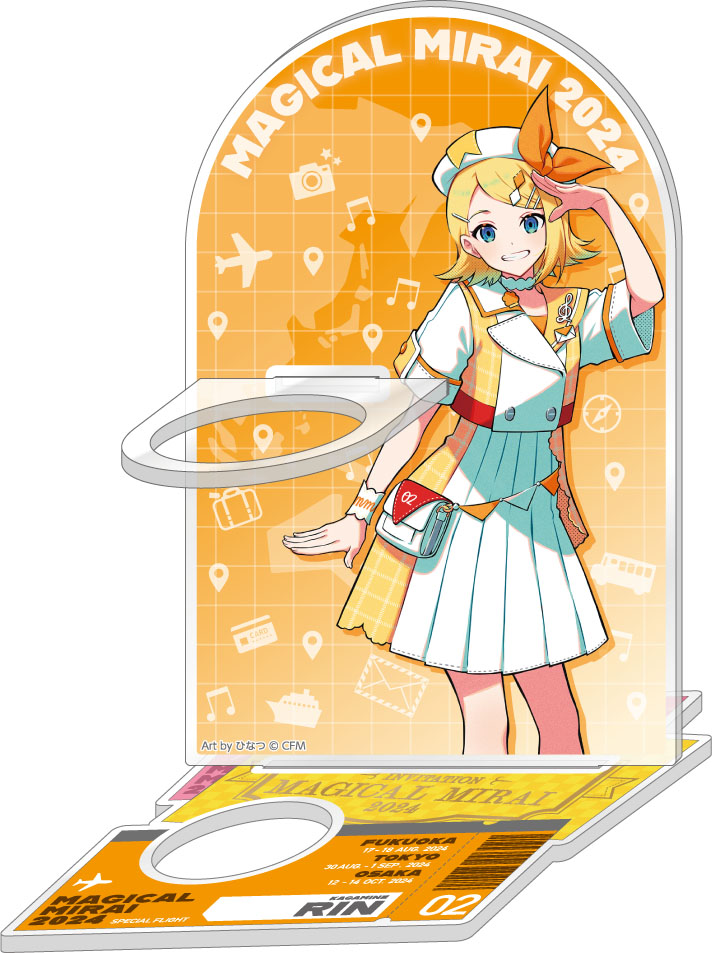 Hatsune Miku Magical Mirai 2024 Acrylic Pen Light Stand Kagamine Rin Hinatsu Ver.