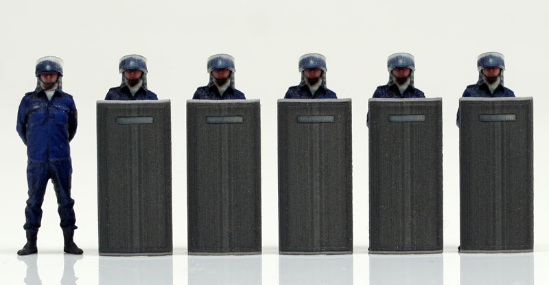 Mobile Police PATLABOR x figreal 1/60 Scale Figure Riot Police Officer 6 Set