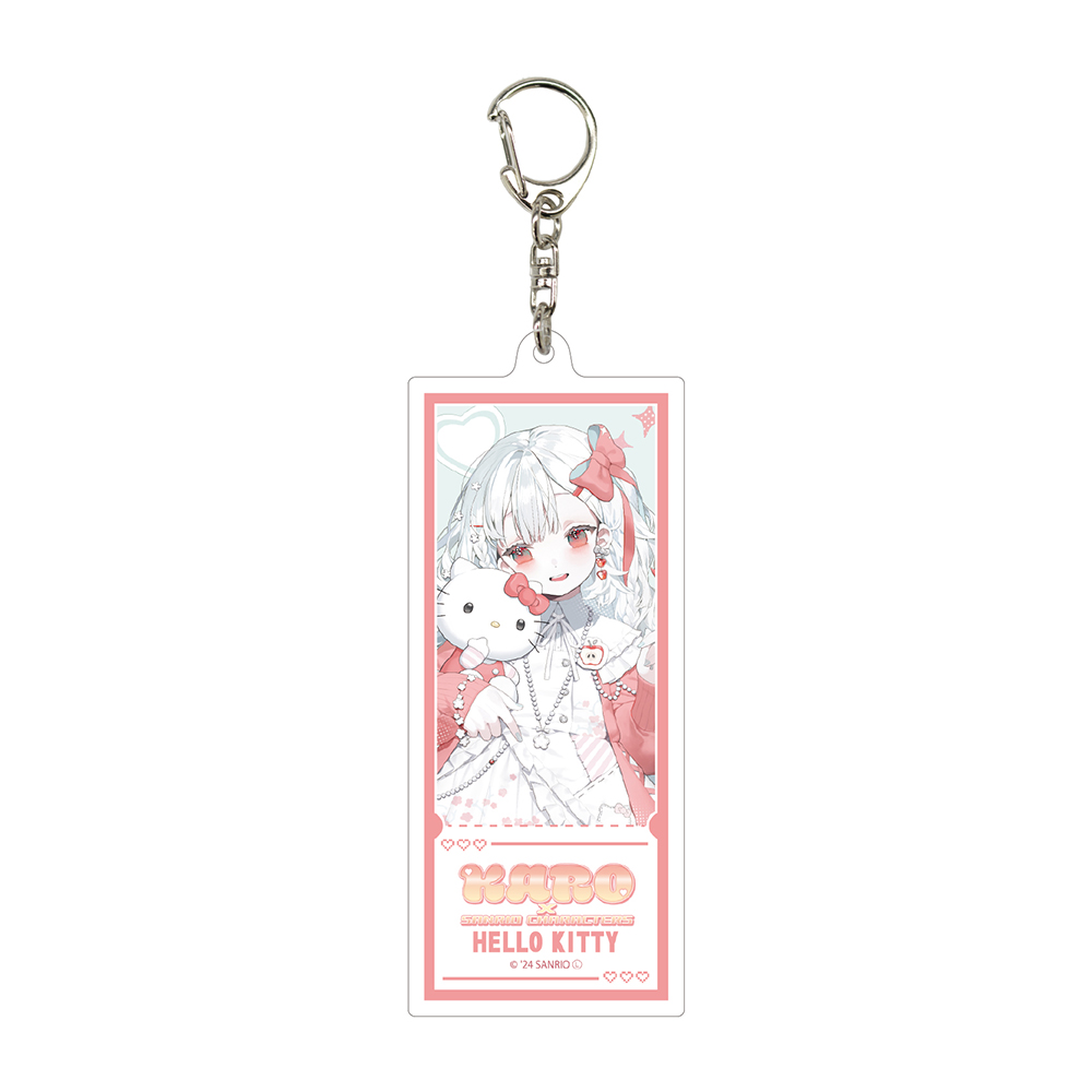 Deka Acrylic Key Chain Karo x Sanrio Characters 01 Hello Kitty (Collaboration Illustration)
