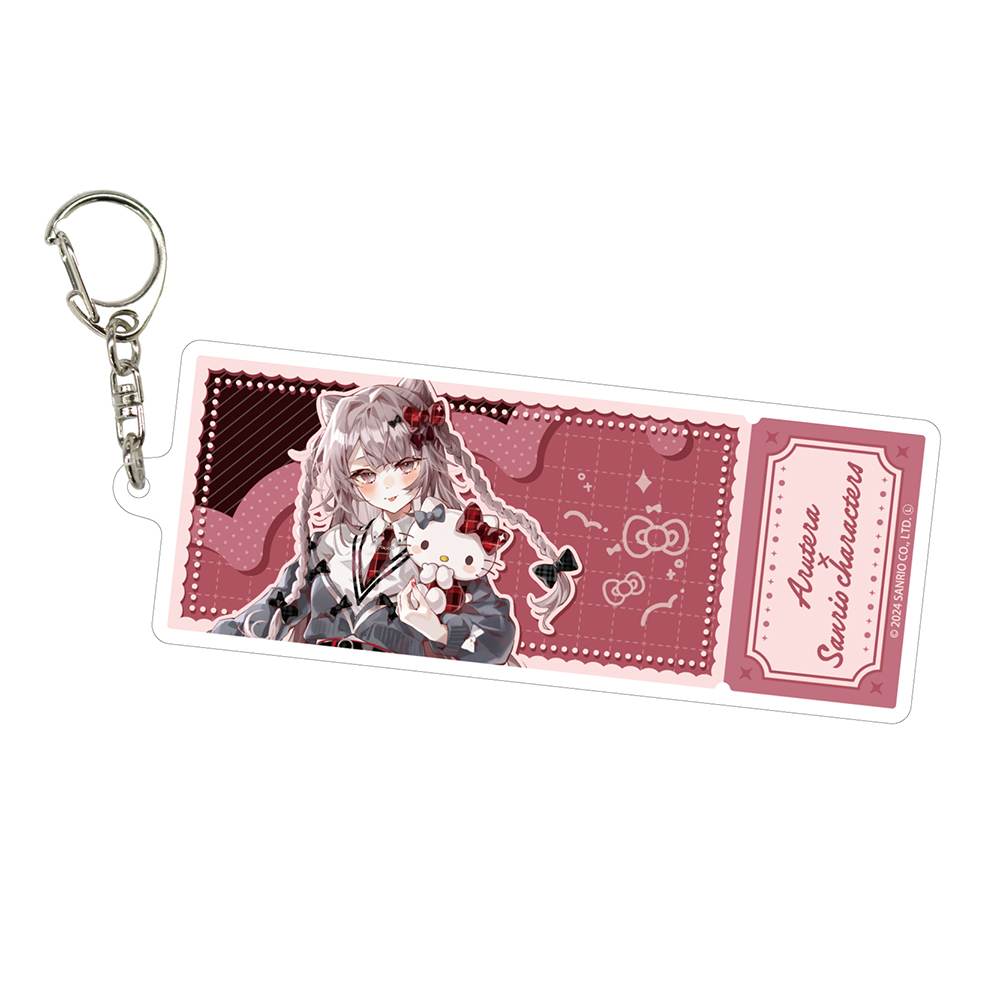 Deka Acrylic Key Chain Arutera x Sanrio Characters 01 Hello Kitty (Collaboration Illustration)