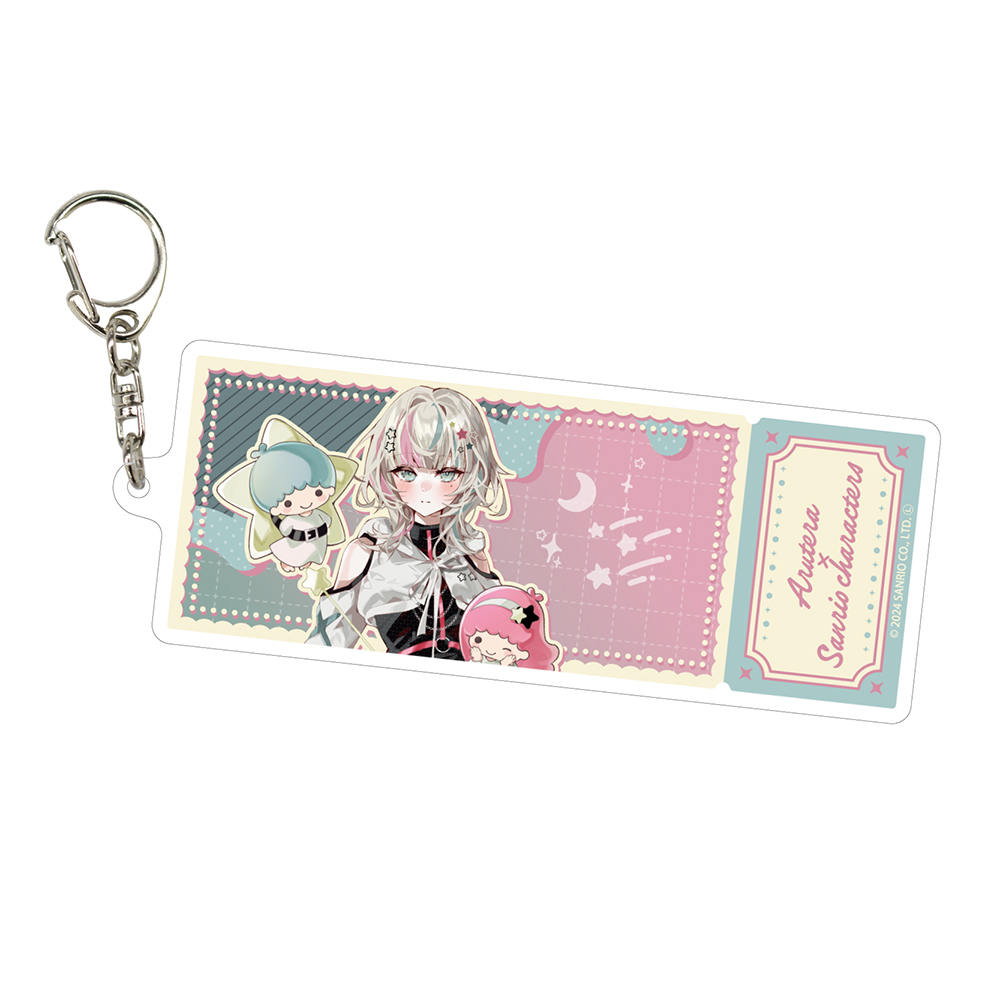 Deka Acrylic Key Chain Arutera x Sanrio Characters 02 Little Twin Stars (Collaboration Illustration)