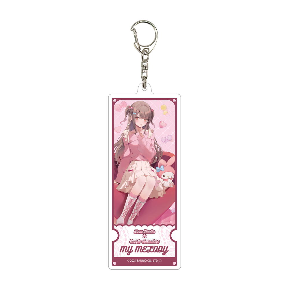 Deka Acrylic Key Chain Done Kanda x Sanrio Characters 01 My Melody (Collaboration Illustration)