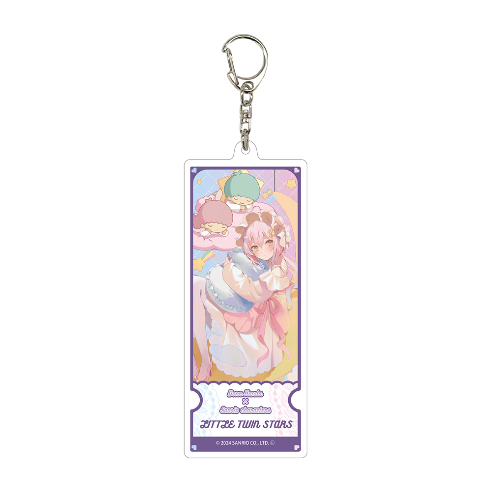 Deka Acrylic Key Chain Done Kanda x Sanrio Characters 02 Little Twin Stars (Collaboration Illustration)