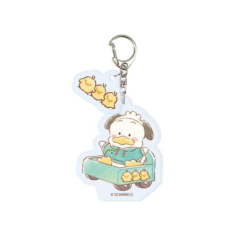 Acrylic Key Chain with Parts HAPIDANBUI 08 Ahiru no Pekkle (Graff Art Illustration)