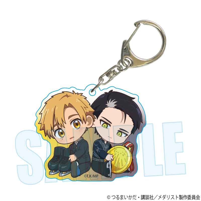 GyuGyutto Acrylic Key Chain "Medalist" Akeuraji Tsukasa & Yodaka Jun