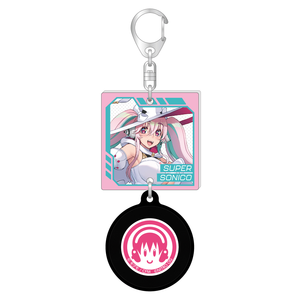 Racing Miku 2024 Ver. x Super Sonico Jacket Style Record Key Chain B
