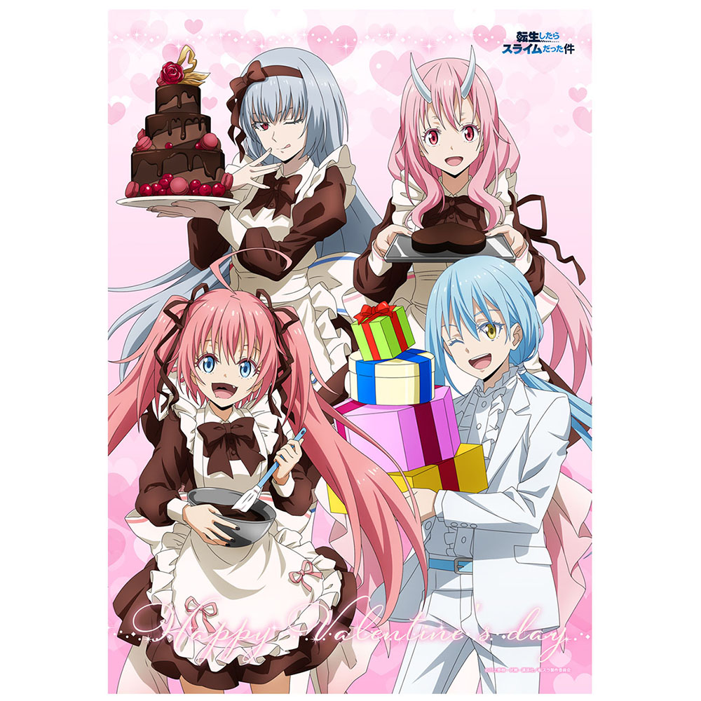 That Time I Got Reincarnated as a Slime Original Illustration B2 Kirakira Cloth Poster Valentine Ver.