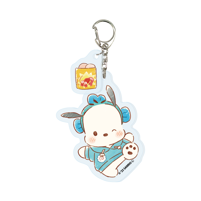 Acrylic Key Chain with Parts HAPIDANBUI 10 Pochacco (Graff Art Illustration)