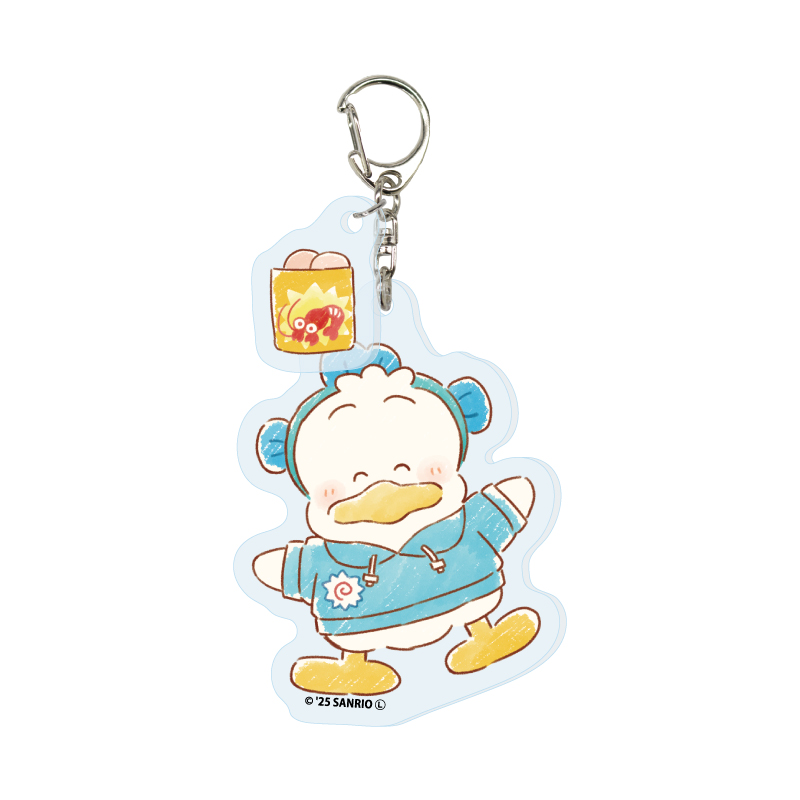 Acrylic Key Chain with Parts HAPIDANBUI 14 Ahiru no Pekkle (Graff Art Illustration)