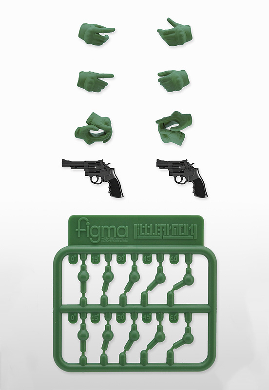LAOP07: figma Tactical Gloves 2 - Revolver Set (Green)
