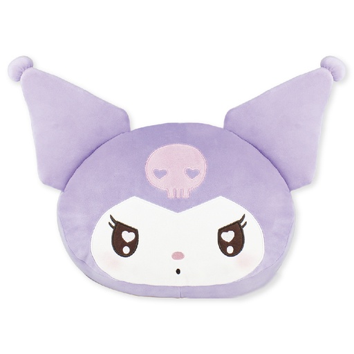 [YMS22406] Sanrio Characters Mocchiri Face Cushion Uruuru Kuromi