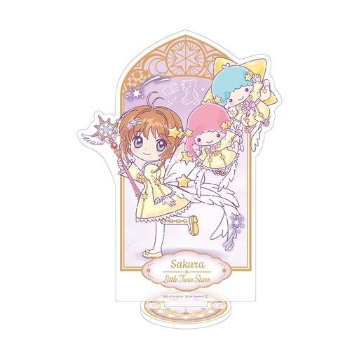 [ATH47267] Hologram Acrylic Stand "Cardcaptor Sakura" x Sanrio Characters 03 Kinomoto Sakura x Little Twin Stars (Collaboration Illustration)
