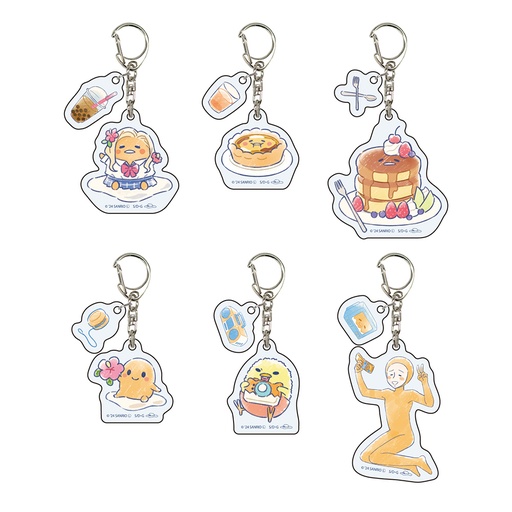 [ATH52859] Acrylic Key Chain with Parts "Gudetama" 01 Heisei Retro Ver. (Graff Art Illustration)