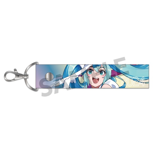 [HS17494] Racing Miku 2024 Rd.1 OKAYAMA Ver. Aurora Tape Keychain