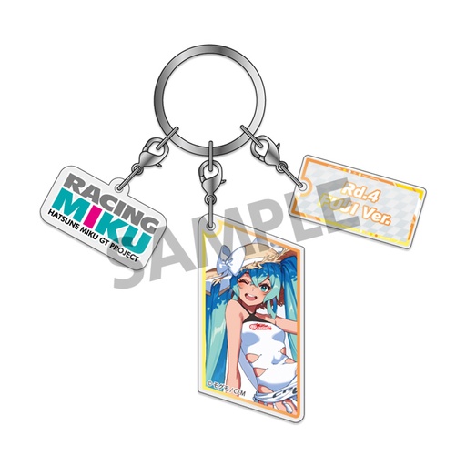 [HS17617] Racing Miku 2024 Rd.4 FUJI Ver. Three-piece Acrylic Keychain