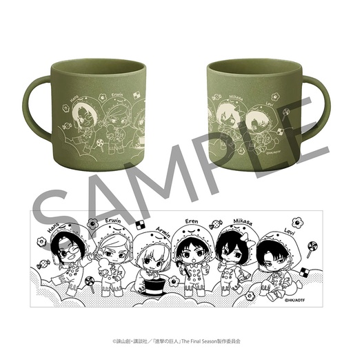 [TKG03609] 3 O'clock "Attack on Titan" Bamboo Fiber Mug