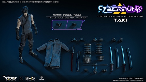 [VTY82080] VTOYS x BMS x CF CYBERPUNK SERIES SAMURAI TAKI 1/12 SCALE ACTION FIGURE