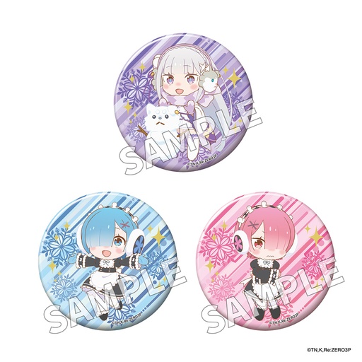 [KK39110] Re:Zero kara Hajimeru Isekai Seikatsu Mini Character Kirakira Can Badge Set Winter Ver.