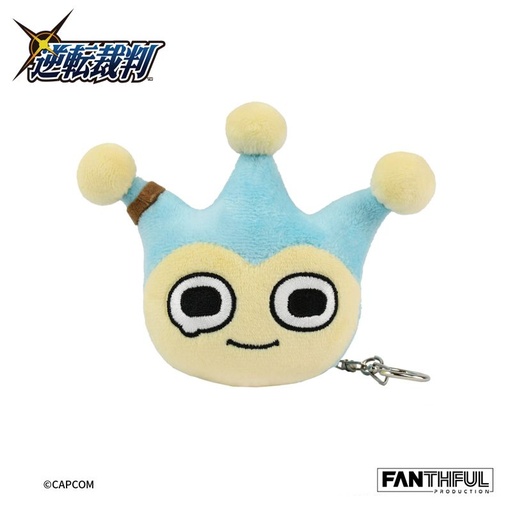 [FFL61263] FANTHFUL "ACE ATTORNEY" SERIES FPPH008AA PLUSH KEYCHAIN BLUE BADGER