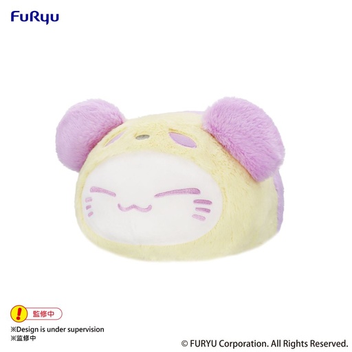 [FR50485] Nemuneko Cat Pastel Panda Big Plush Toy -Purple-
