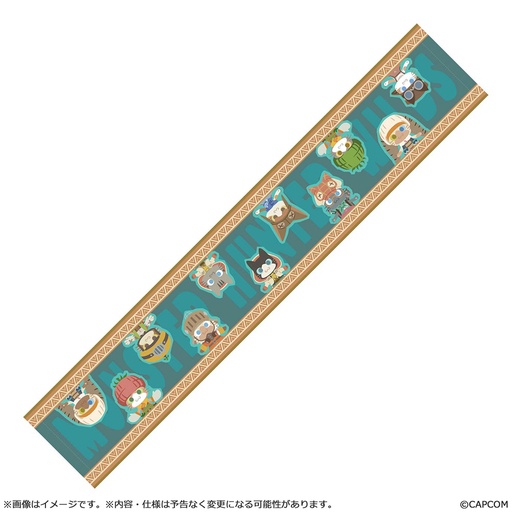 [CC13487] muffler towel Monster Hunter Wilds illustration style