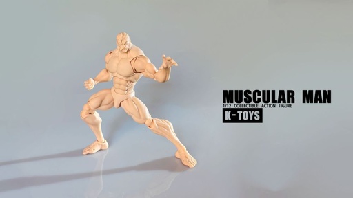 [KTY82131] K-TOYS 1/12 SCALE ACTION FIGURE FIGURE MUSCULAR MAN BODY KT01B NORMAL SKIN