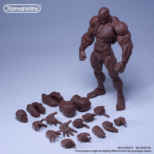 [RMK94029] ROMANKEY UMS003 1/12 SCALE ACTION FIGURE MALE BODY BIG GUY TAN SKIN