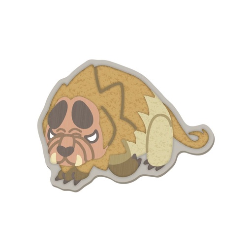 [CC13444] MONSTER HUNTER CHIBI STYLE Embroidered Sticker: Doshaguma