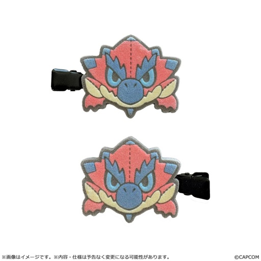 [CC13714] MONSTER HUNTER CHIBI STYLE Flocked Hair Clip: Rathalos