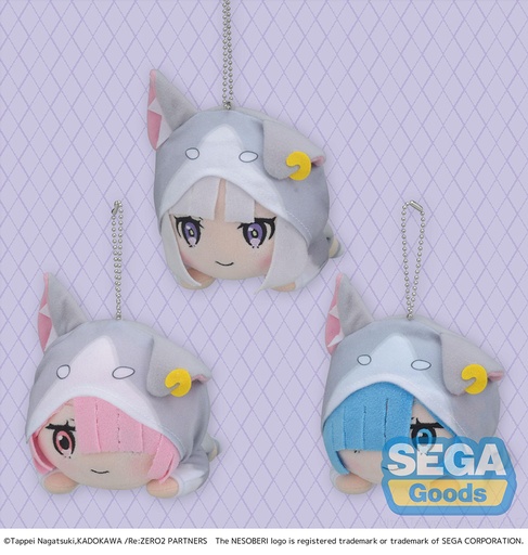 [SG96625] NESOBERI (Lay-Down) "Re:ZERO -Starting Life in Another World-" MP Plush "Emilia & Ram & Rem" -The Great Spirit Pack-