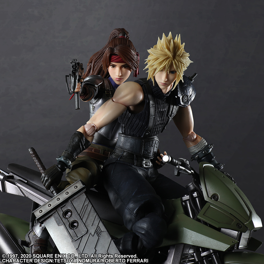 FINAL FANTASY® VII REMAKE PLAY ARTS KAI ™Action Figure - JESSIE, CLOUD & MOTORCYCLE SET