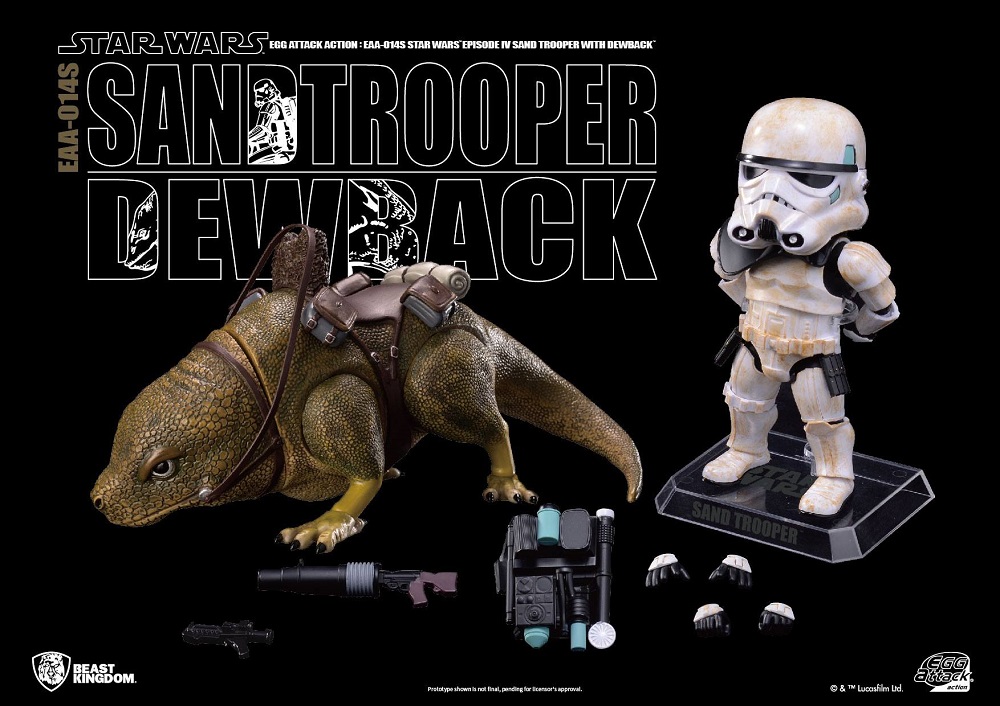 Star Wars: A New Hope Dewback & Imperial Sandtroopert Egg Attack Action