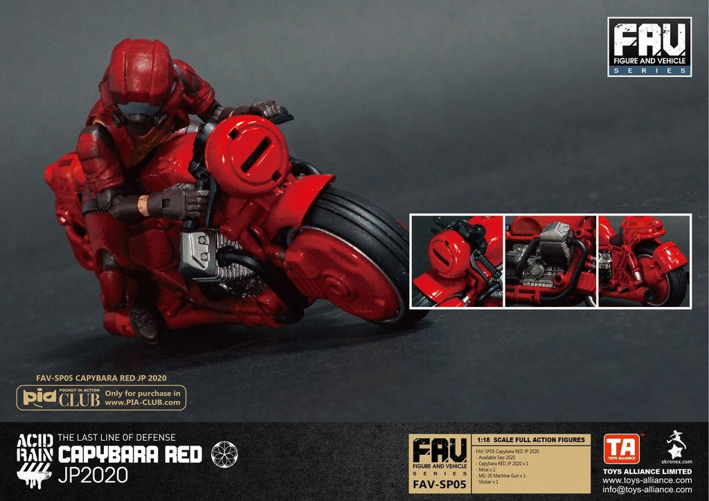 TOYS ALLIANCE LIMITED "ACID RAIN" 1/18 SCALE FAV-SP05 CAPYBARA RED JP 2020