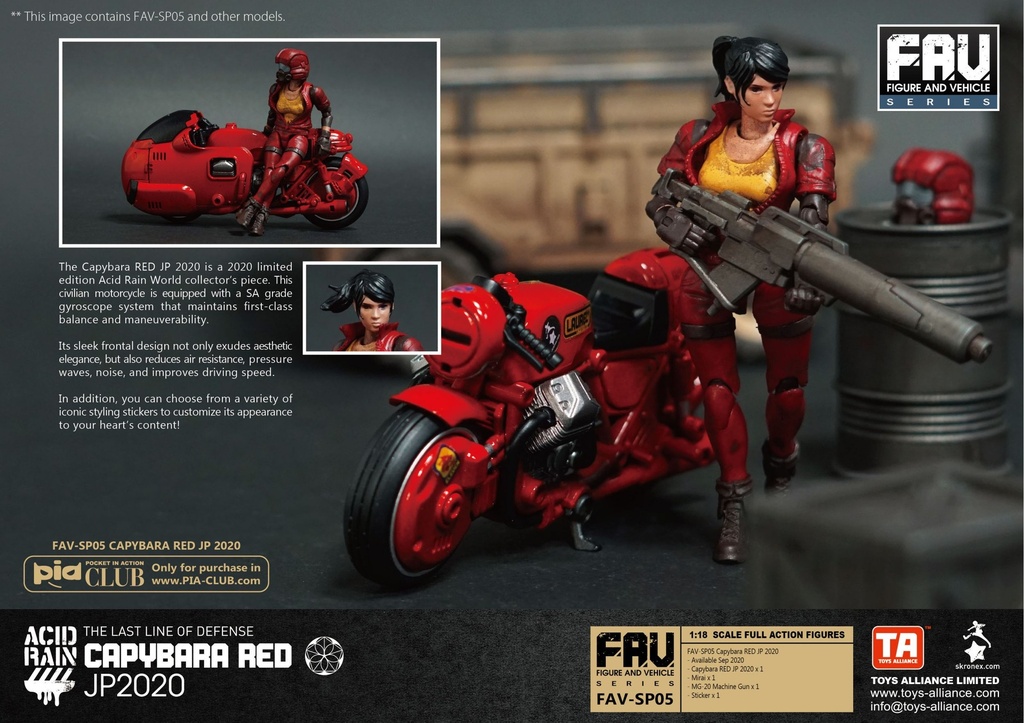 TOYS ALLIANCE LIMITED "ACID RAIN" 1/18 SCALE FAV-SP05 CAPYBARA RED JP 2020