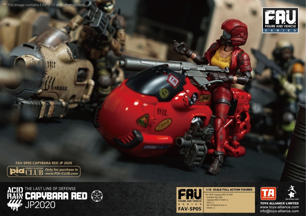 TOYS ALLIANCE LIMITED "ACID RAIN" 1/18 SCALE FAV-SP05 CAPYBARA RED JP 2020