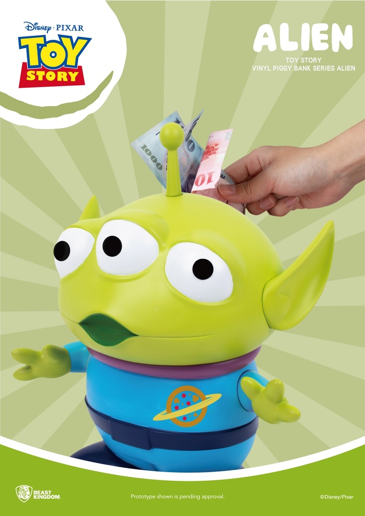 TOY STORY LARGE VINYL PIGGY BANK: ALIEN