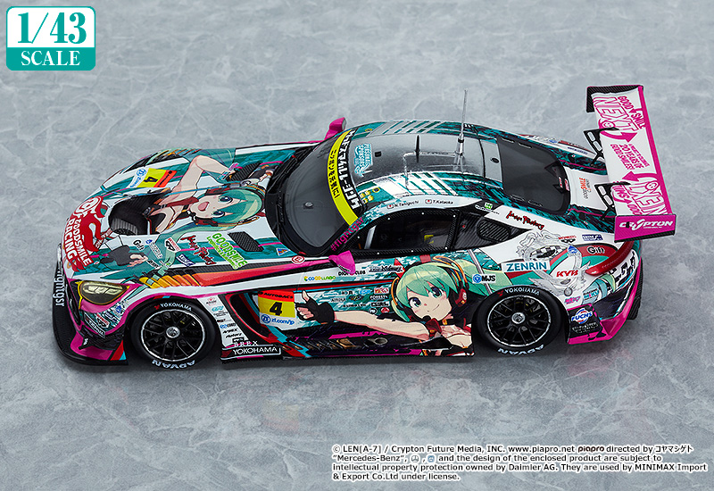 1/43rd Scale Good Smile Hatsune Miku AMG 2020 SUPER GT Okayama Test Ver.