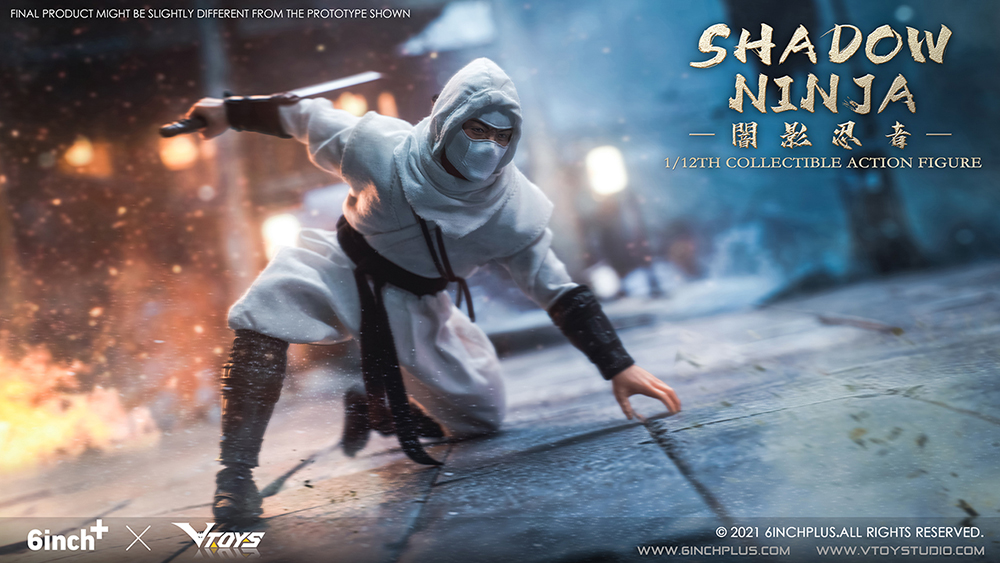 VTOYS X 6INCH SN003 SHADOW NINJA (WHITE) 1/12 SCALE ACTION FIGURE