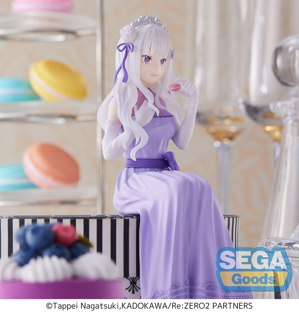 Re:ZERO -Starting Life in Another World-: Lost in Memories PM Perching Figure "Emilia -Dressed-Up Party-"